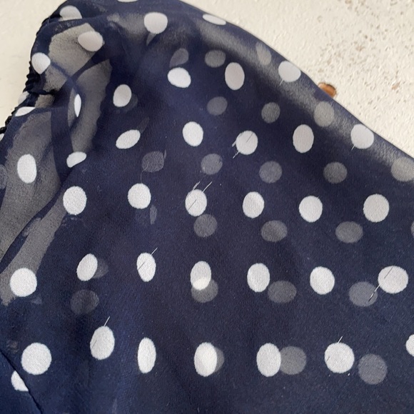 [ Copper Key Sheer Polka Dot Half Sleeve Blouse ]m - Picture 6 of 6